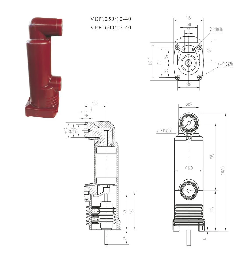 Embedded poles for 12KV circuit breaker VEP328