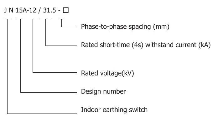 Jn15A-12/31.5 12kv High Voltage Indoor Earthing Switch for Switchgear